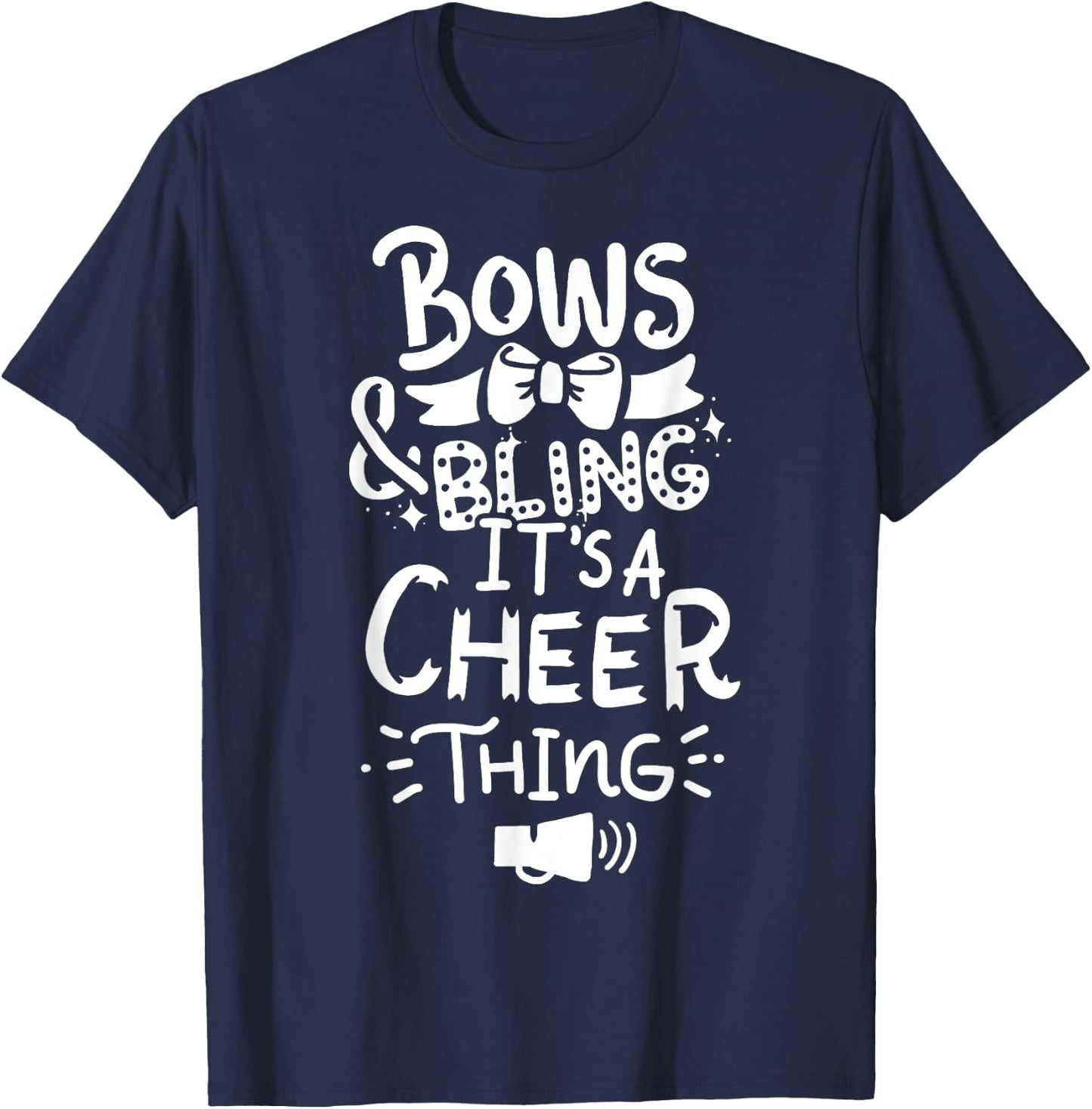 Cheerleading Cheerleader Football Gift T-Shirt - T-Shirt | Navy