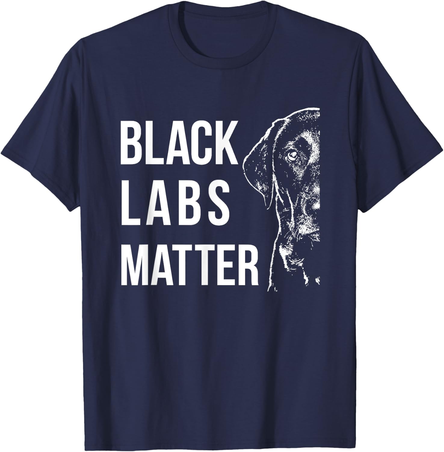 Labrador | Black Labs Matter T-Shirt - T-Shirt | Navy