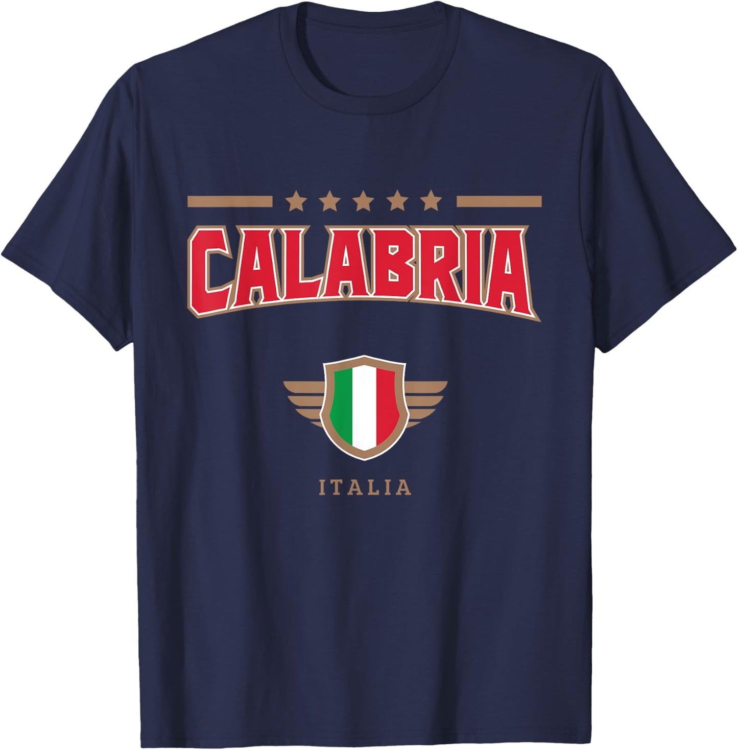 Calabria Italy T Shirt - Calabrian Italian Jersey T-Shirt - T-Shirt | Navy