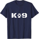 K-9 Officer Canine K9 Unit Police Dog Paw Handler Trainer T-Shirt - T-Shirt | Navy