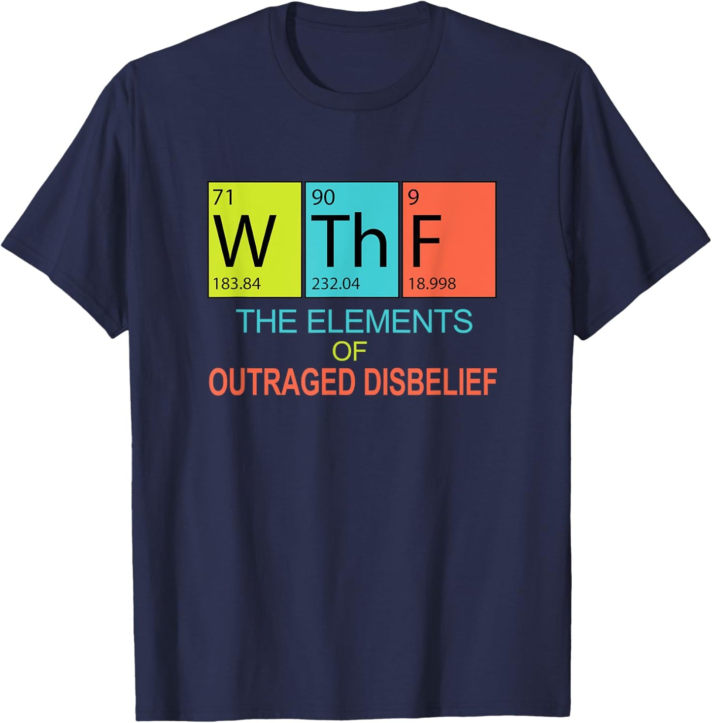 Funny Pro Science Pun Pro Democracy Political Periodic Table T-Shirt - T-Shirt | Navy
