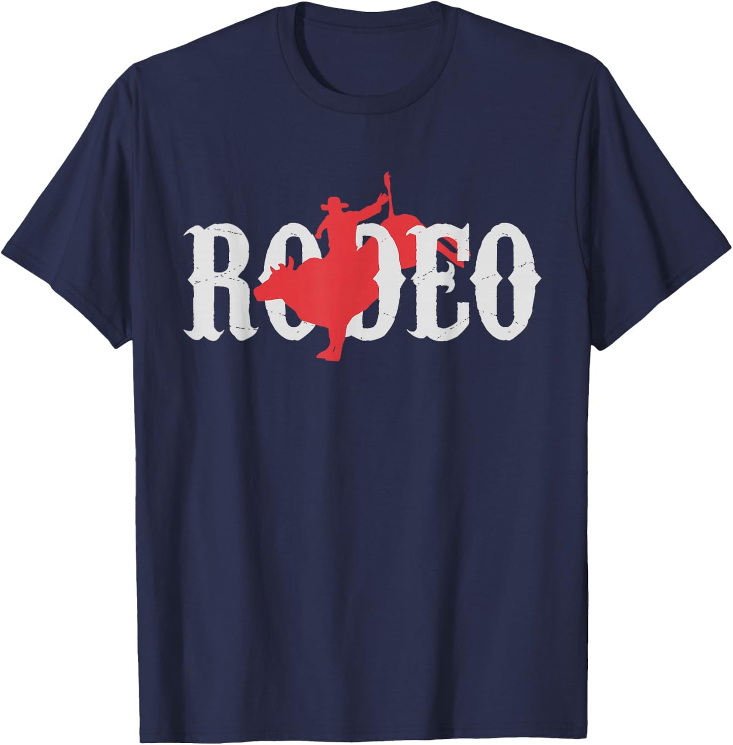 Bull Riding Rodeo Western Country Bull Rider Gift T-Shirt - T-Shirt | Navy