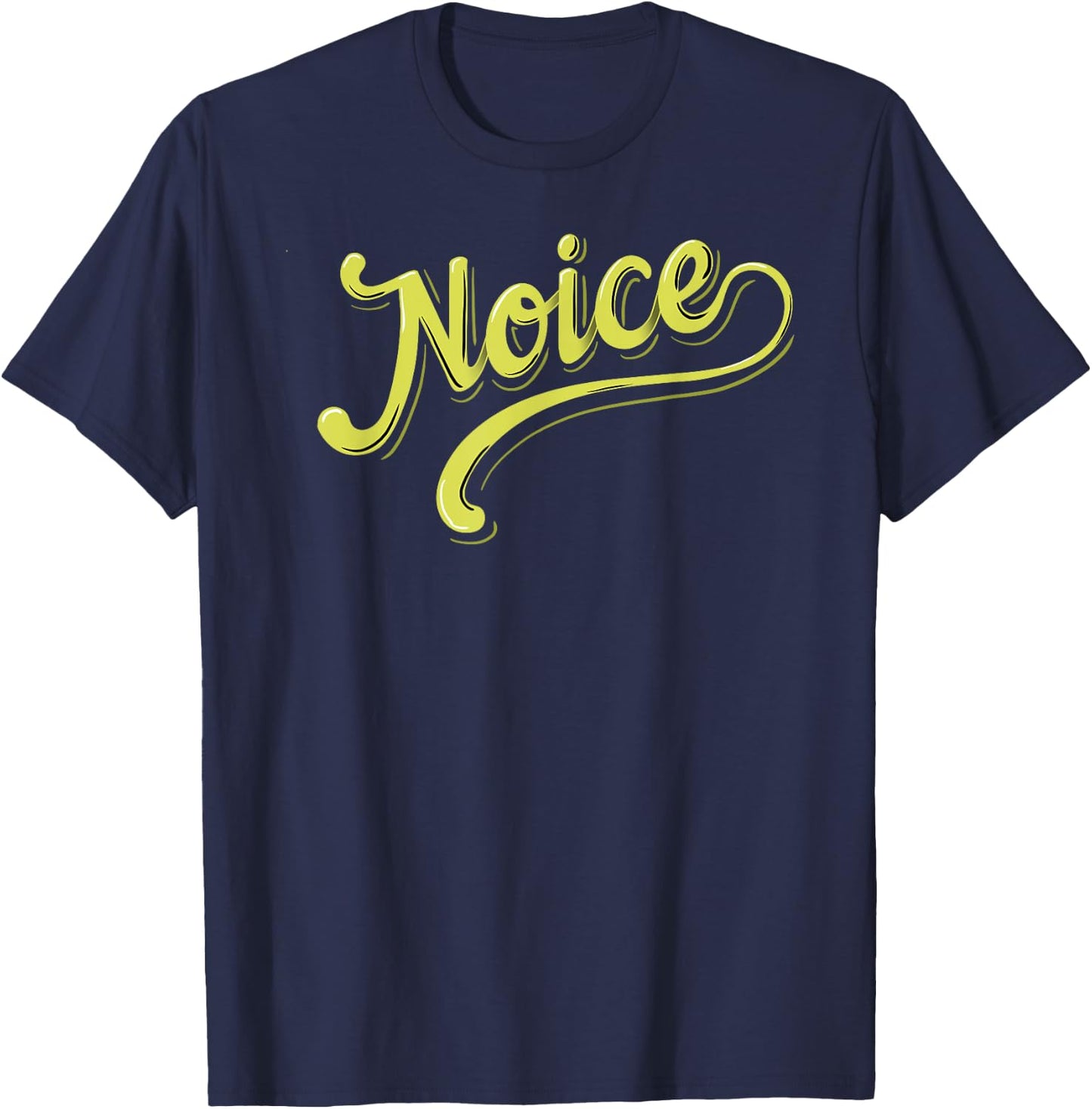Noice Retro Lettering T-Shirt - T-Shirt | Navy