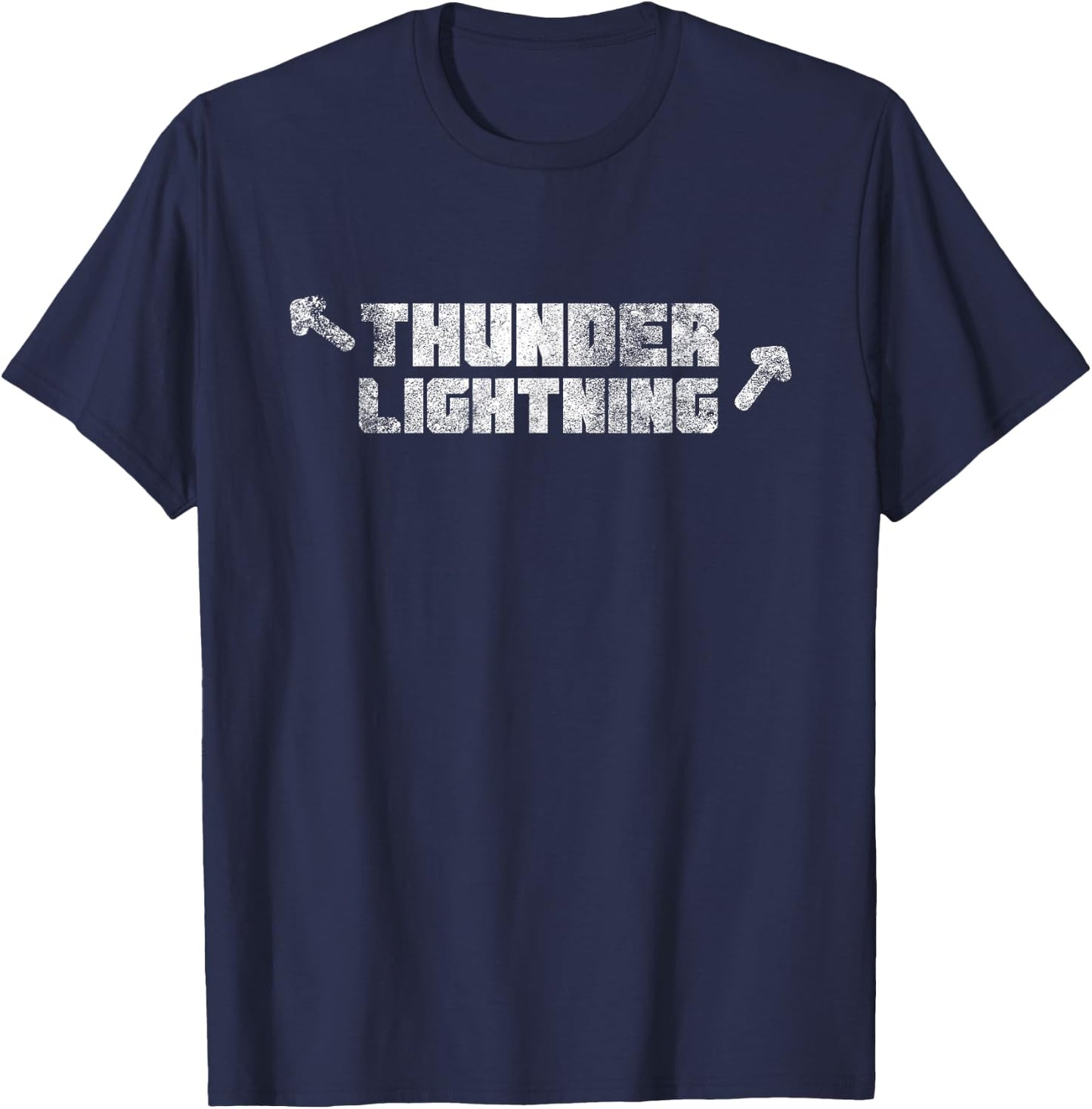 Thunder and Lightning Muscle and Workout Shirt T-Shirt - T-Shirt | Navy