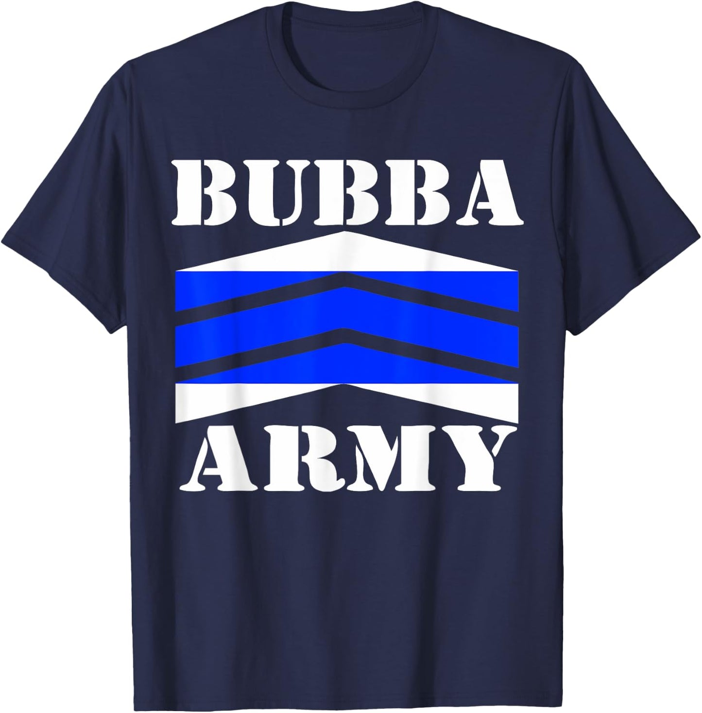 Bubba Army Thin Blue Line - OFFICIAL BUBBA ARMY DESIGN T-Shirt - T-Shirt | Navy