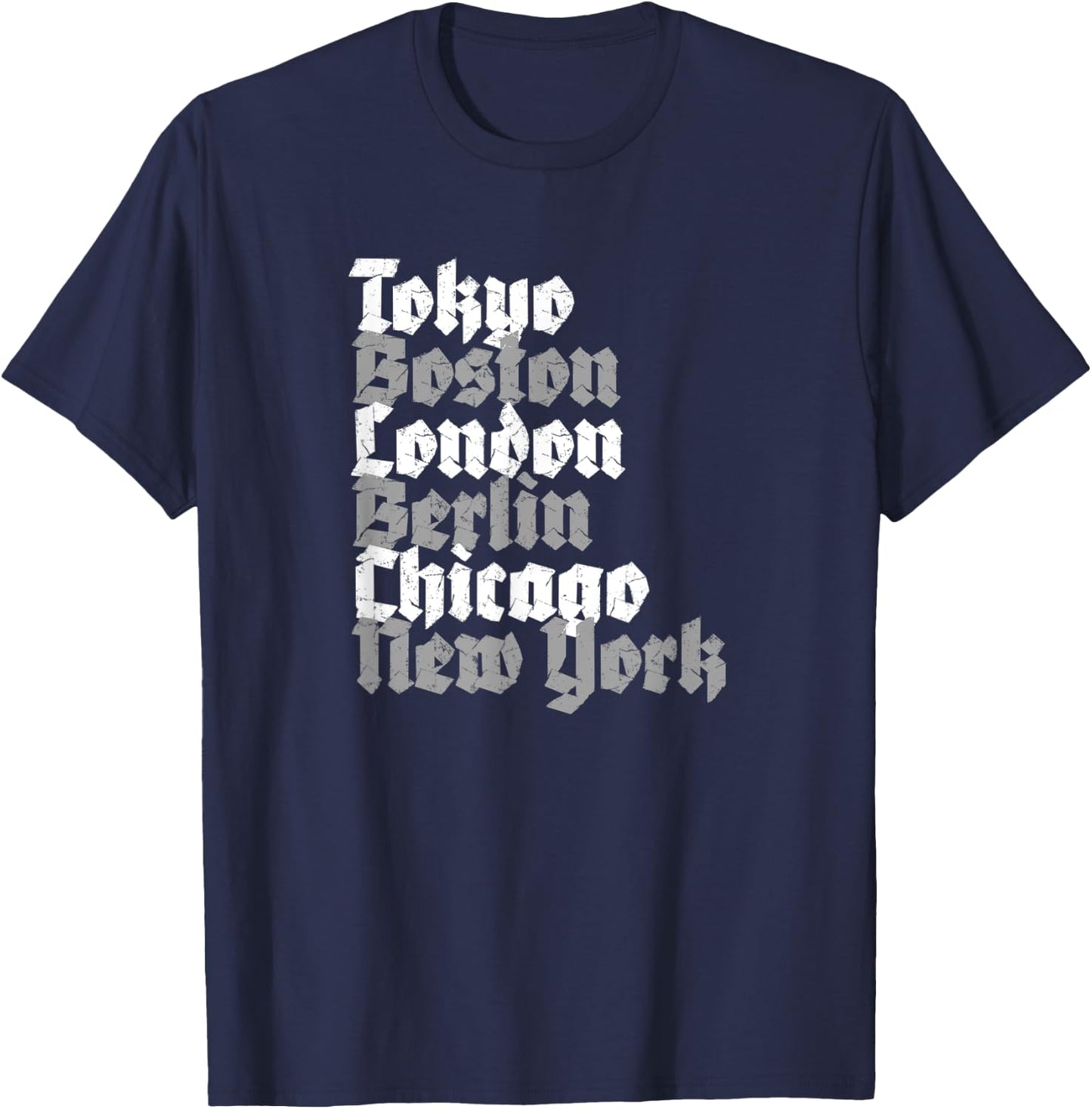 World Marathon Majors Cities T-Shirt - T-Shirt | Navy