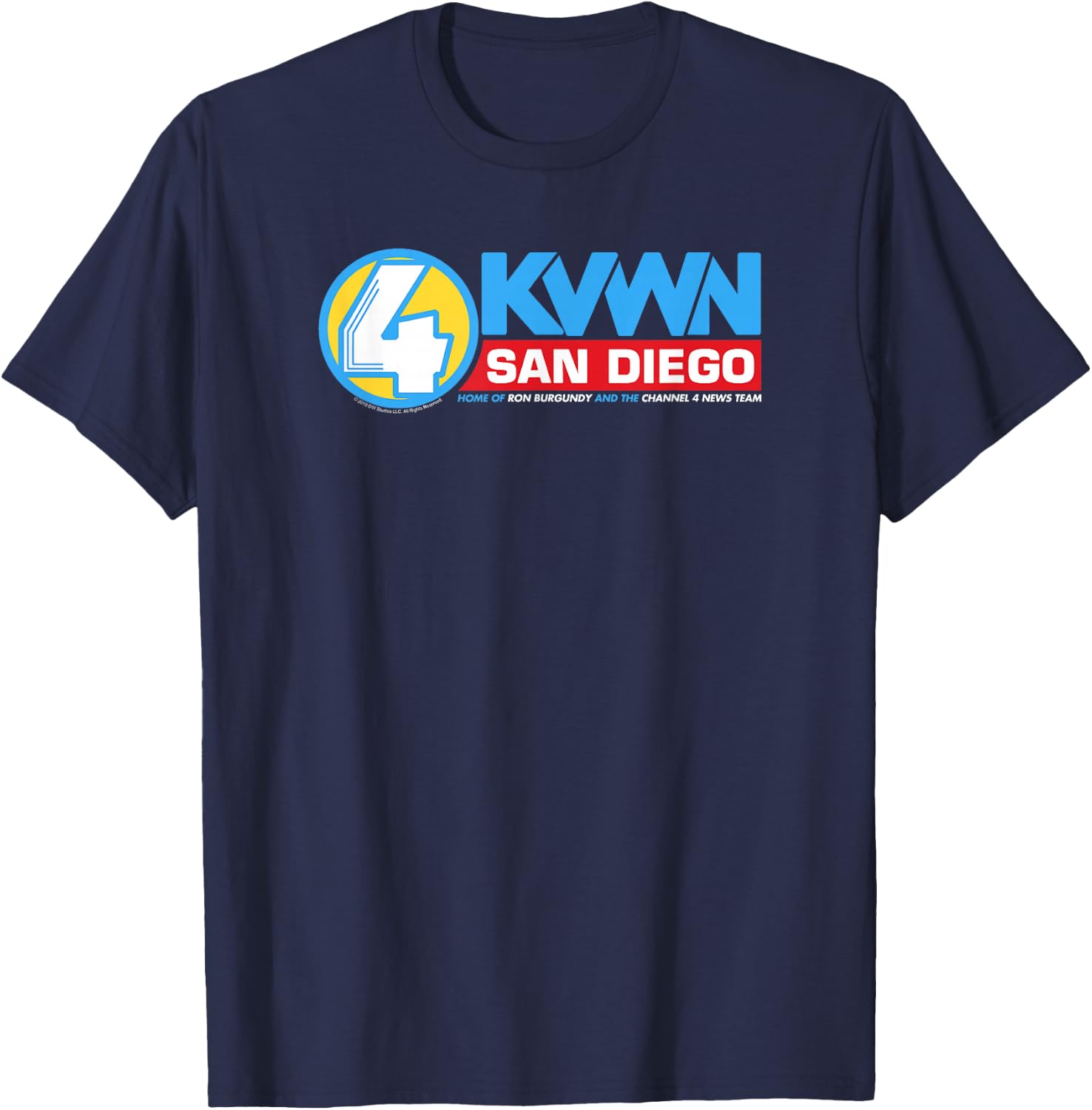 Anchorman KVWN San Diego T-Shirt - T-Shirt | Navy
