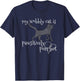 My Wobbly Cat is Pawsitively Purrfect CH Lover Women Kids T-Shirt - T-Shirt | Navy