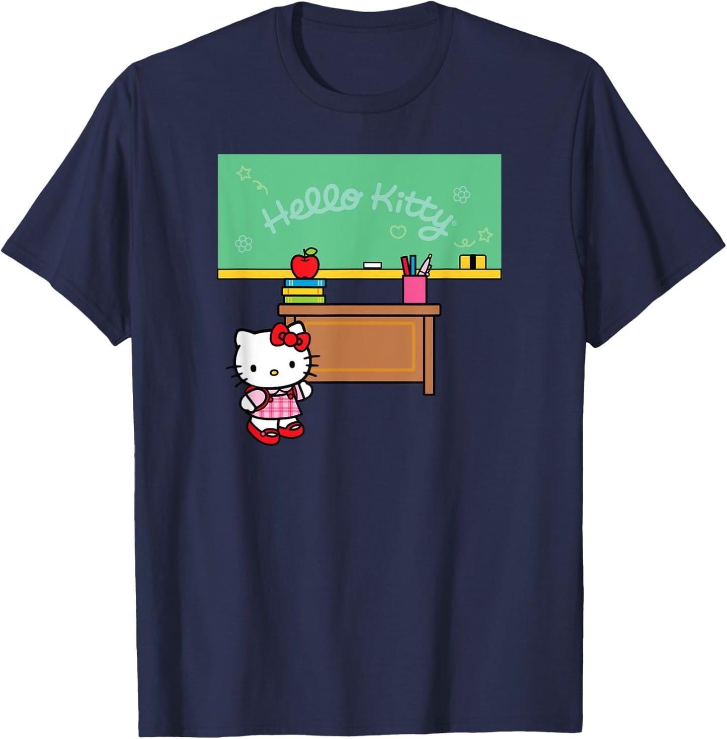 Hello Kitty Classroom Teacher School Men Women Girls Kids T-Shirt - T-Shirt | Navy