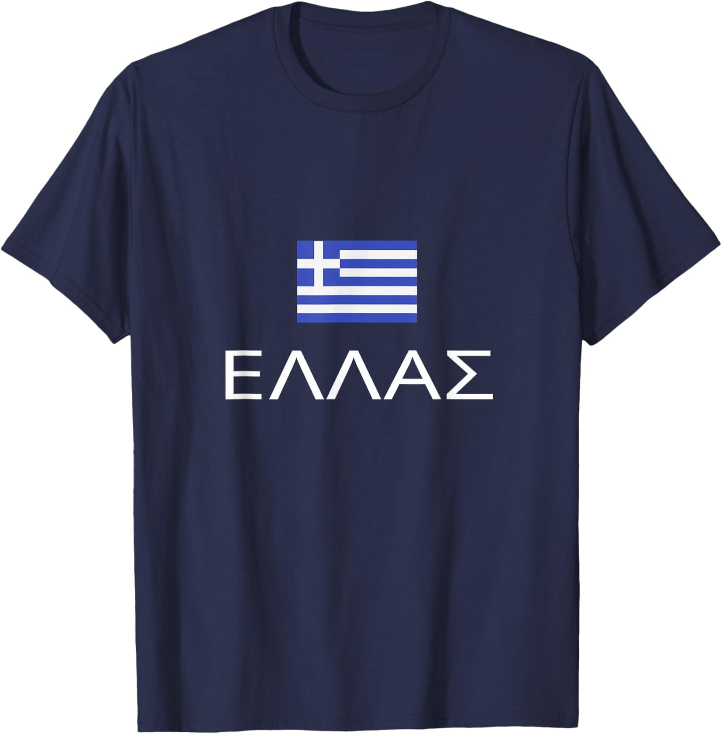 Greek Flag Proud Ellas Hellas Greece Patriot Hellenic Pride T-Shirt - T-Shirt | Navy