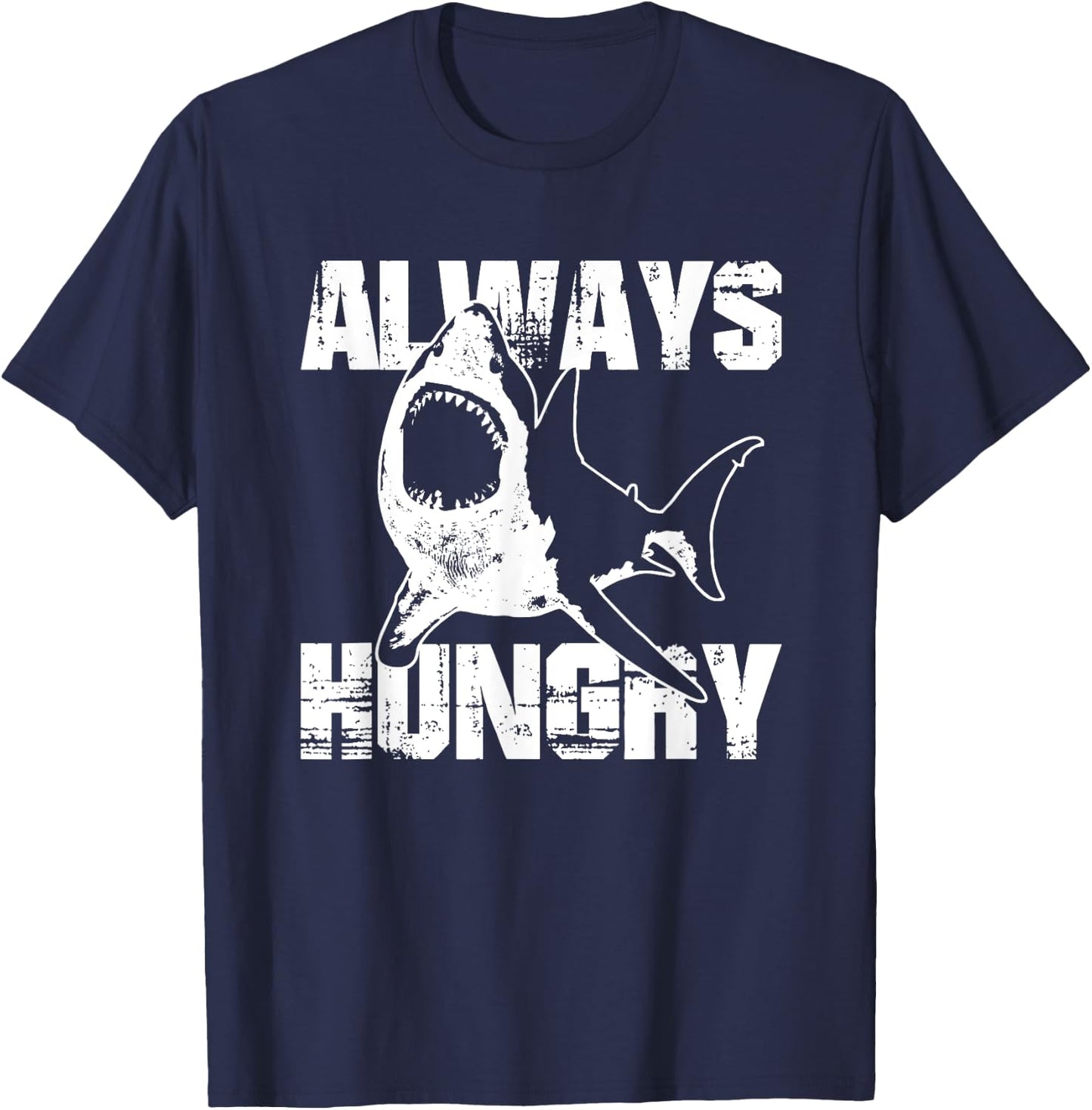 Shirts For Kids Always Hungry Shark Shirt Kids Clothes T-Shirt - T-Shirt | Navy