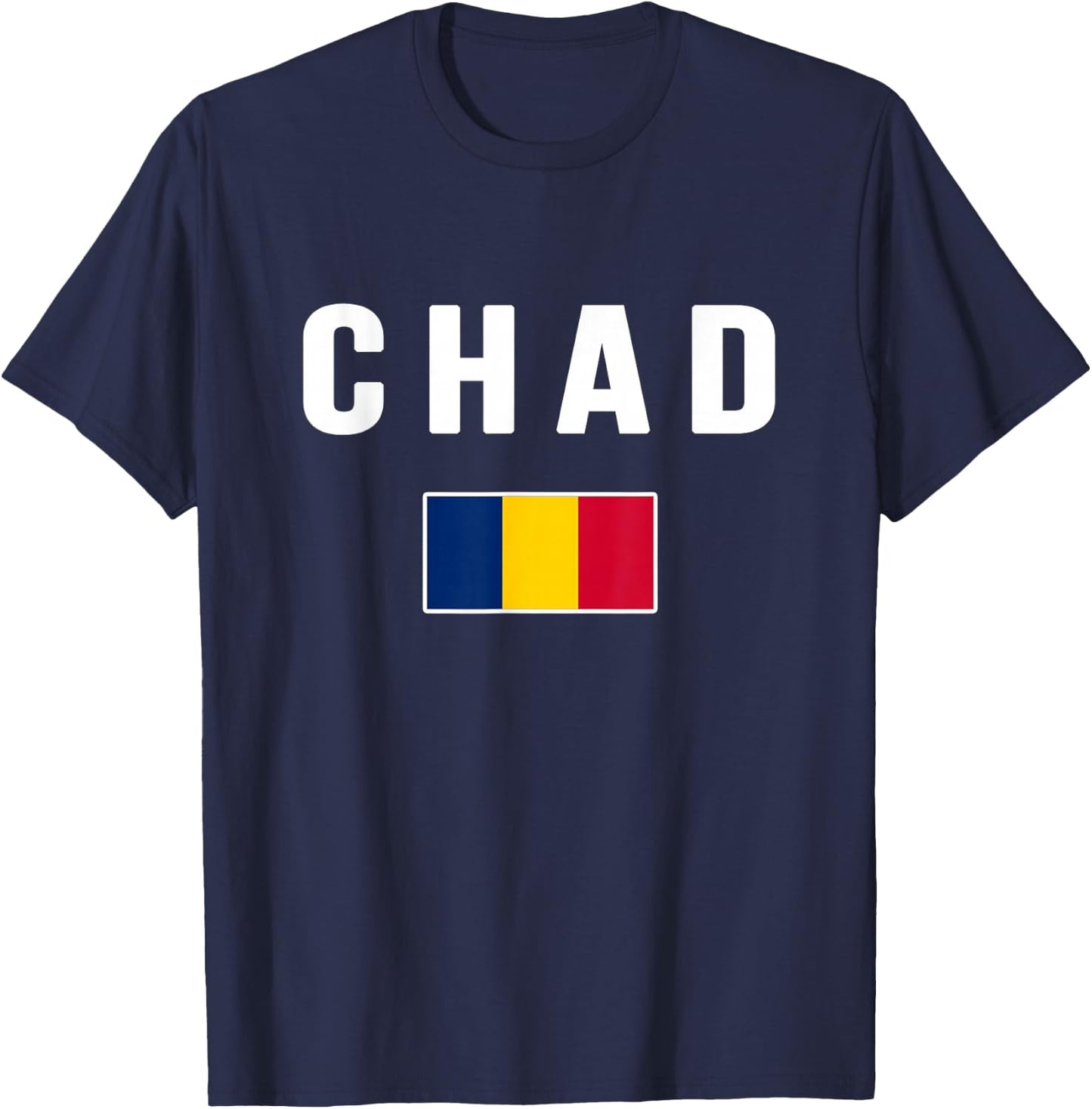 Chad Country Flag T-Shirt - T-Shirt | Navy
