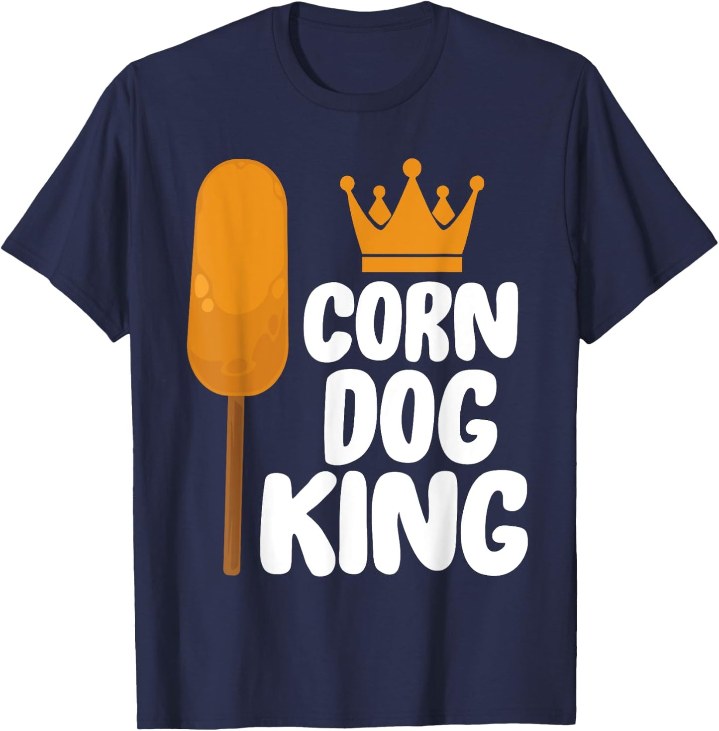 Corndog Costume Corn Dog King Women Kids T-Shirt - T-Shirt | Navy