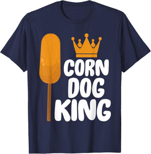 Corndog Costume Corn Dog King Women Kids T-Shirt - T-Shirt | Navy