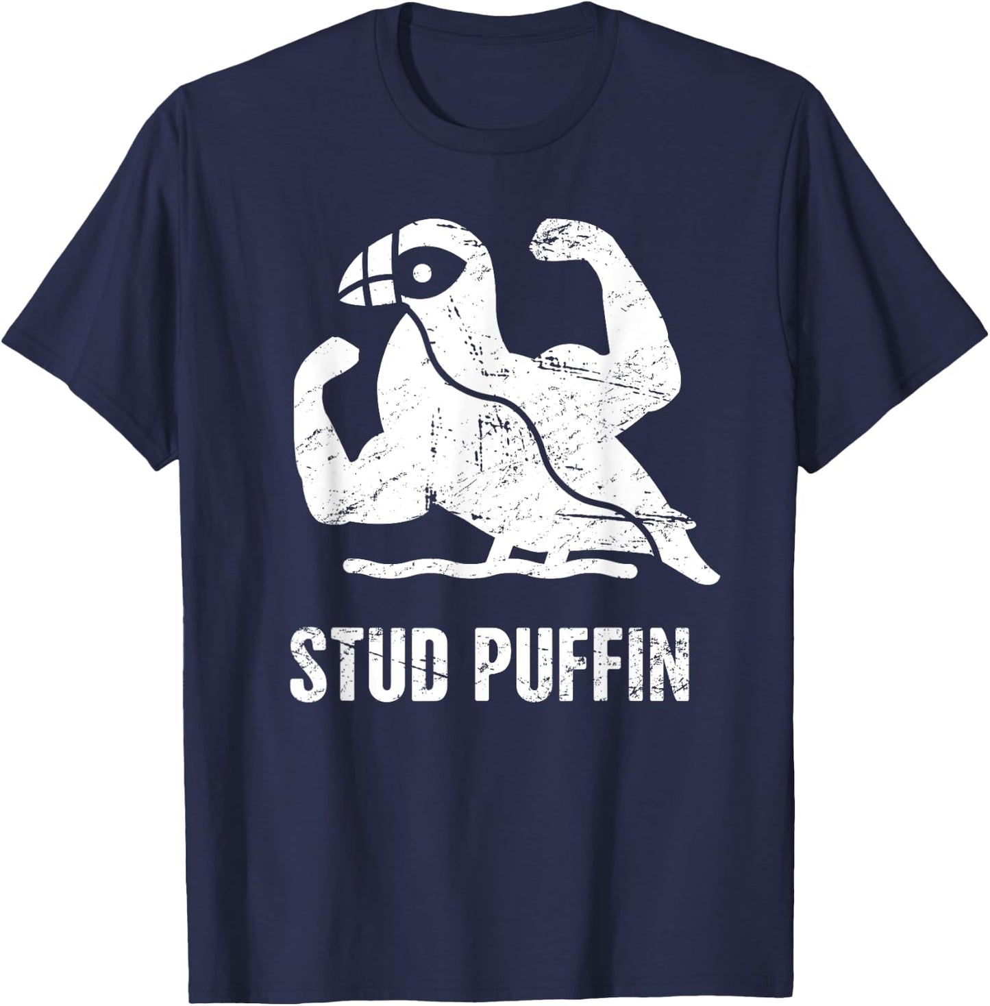 Funny Stud Puffin T-Shirt - T-Shirt | Navy
