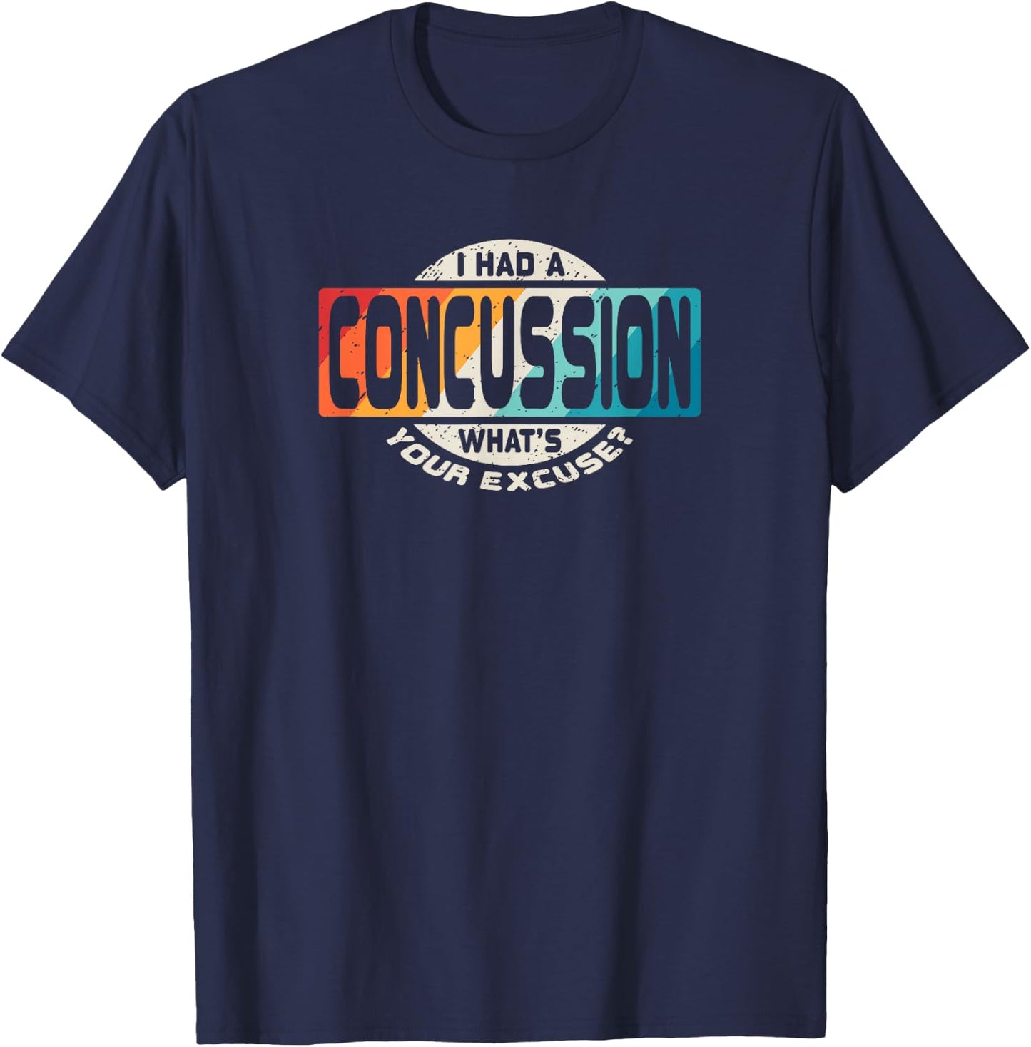 Concussion T Shirt Brain Head Injury Get Well Soon Gift T-Shirt - T-Shirt | Navy