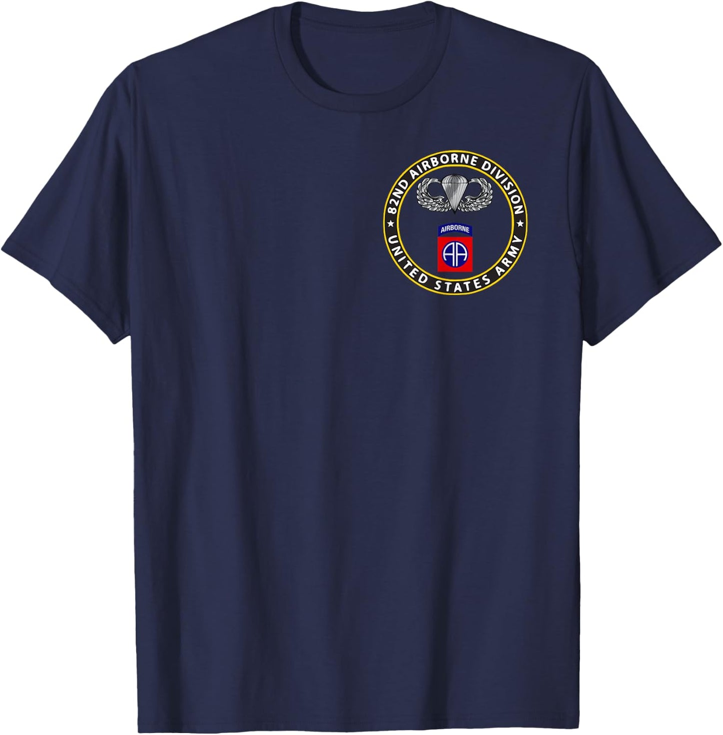 82nd Airborne Division - Parachutist Wings - Paratrooper T-Shirt - T-Shirt | Navy