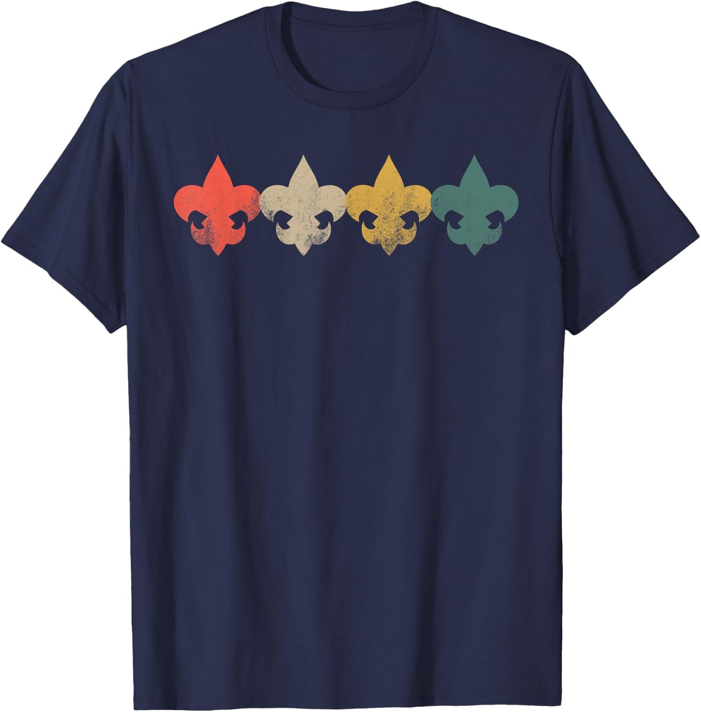 Men Women Boys Girls | Retro Vintage Scouting T-Shirt - T-Shirt | Navy