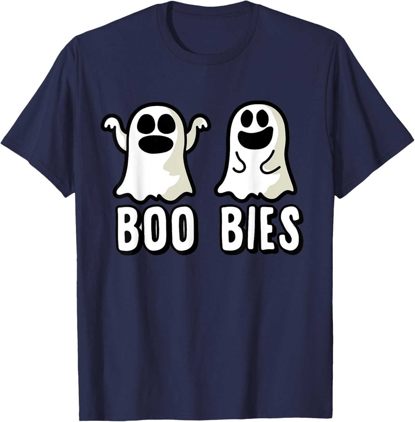 Boo-bies Ghost Funny Halloween T-Shirt - T-Shirt | Navy