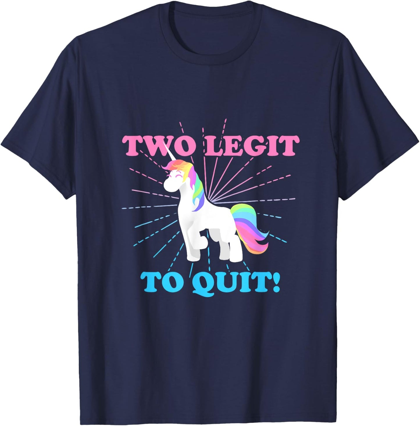 Two legit 2 to quit date of birth Gift Vintage retro T-Shirt - T-Shirt | Navy
