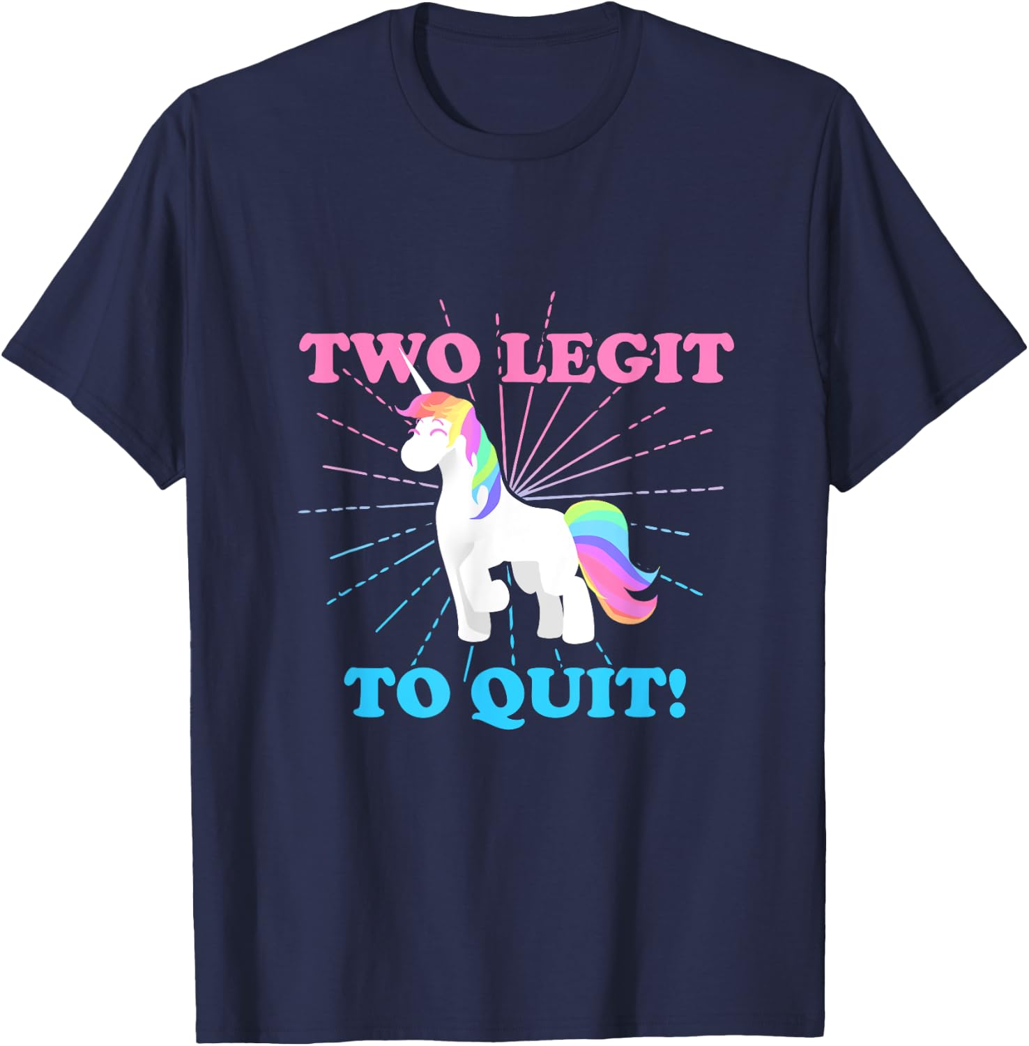 Two legit 2 to quit date of birth Gift Vintage retro T-Shirt - T-Shirt | Navy