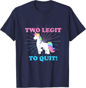 Two legit 2 to quit date of birth Gift Vintage retro T-Shirt - T-Shirt | Navy