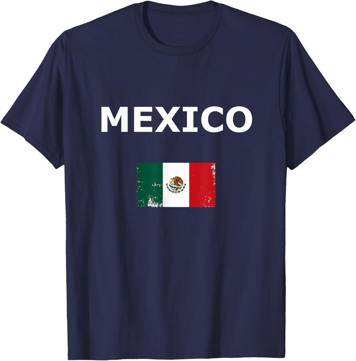 Mexico Flag and Mexican T-Shirt - T-Shirt | Navy