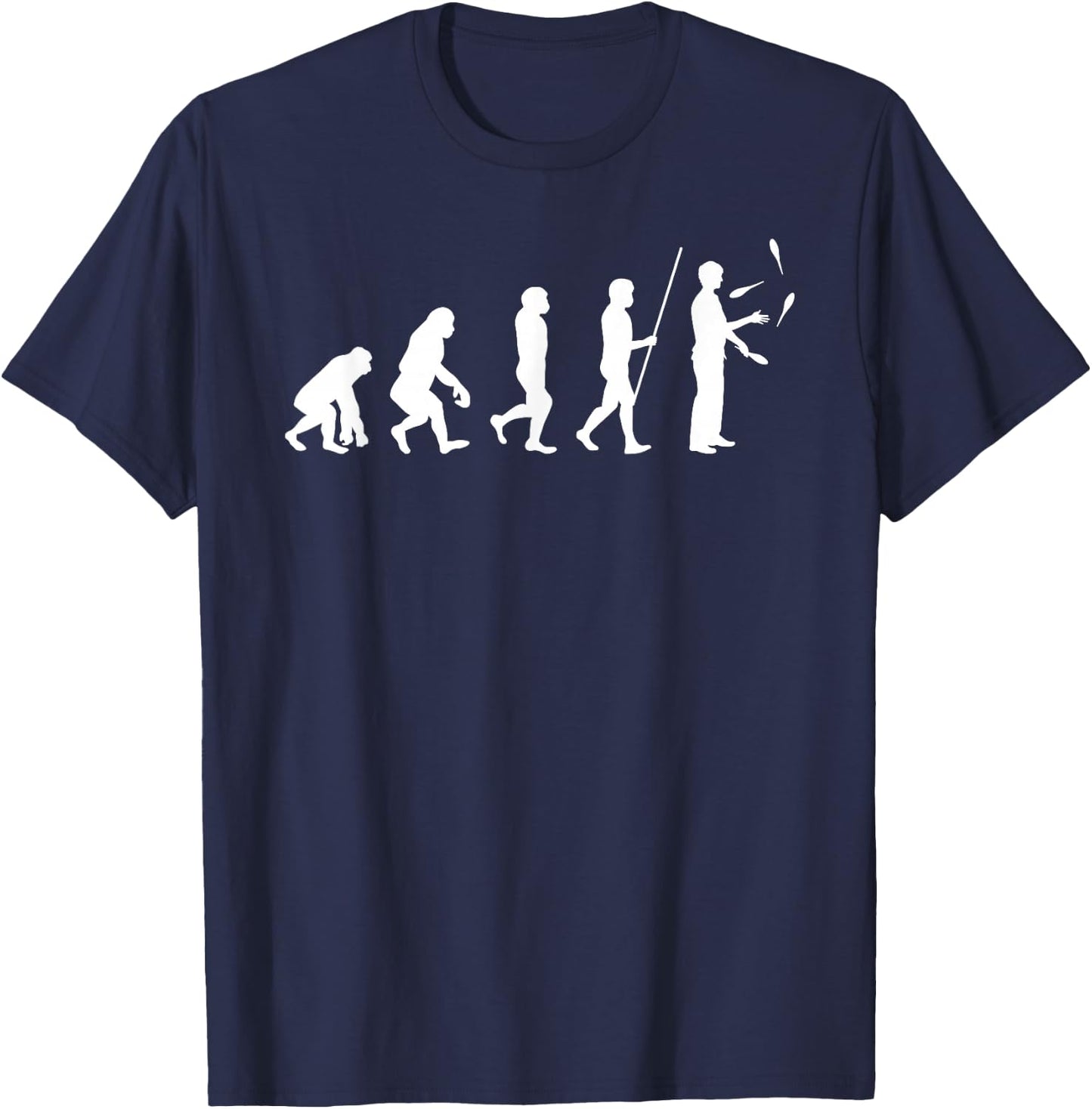 Juggling Evolution Funny Juggle Juggler Gift Shirt T-Shirt - T-Shirt | Navy