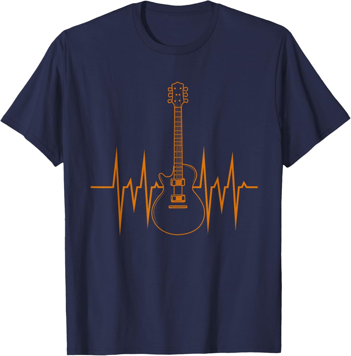 Heartbeat Guitar T-Shirt - T-Shirt | Navy