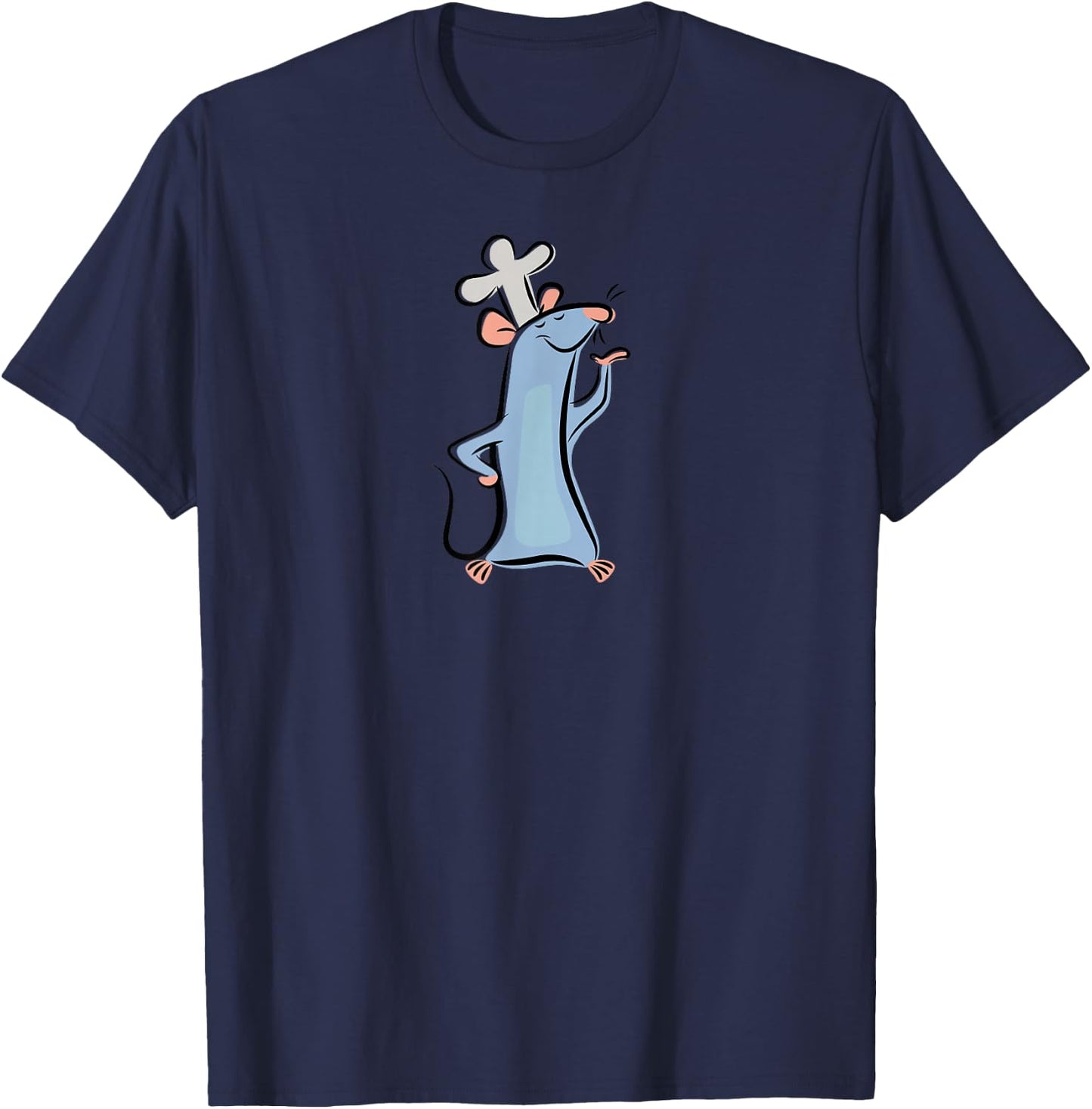 Disney Pixar Ratatouille Chef Remy Watercolor T-Shirt - T-Shirt | Navy