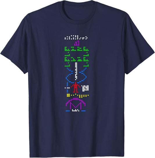 Arecibo Message Space Exploration T-Shirt - T-Shirt | Navy
