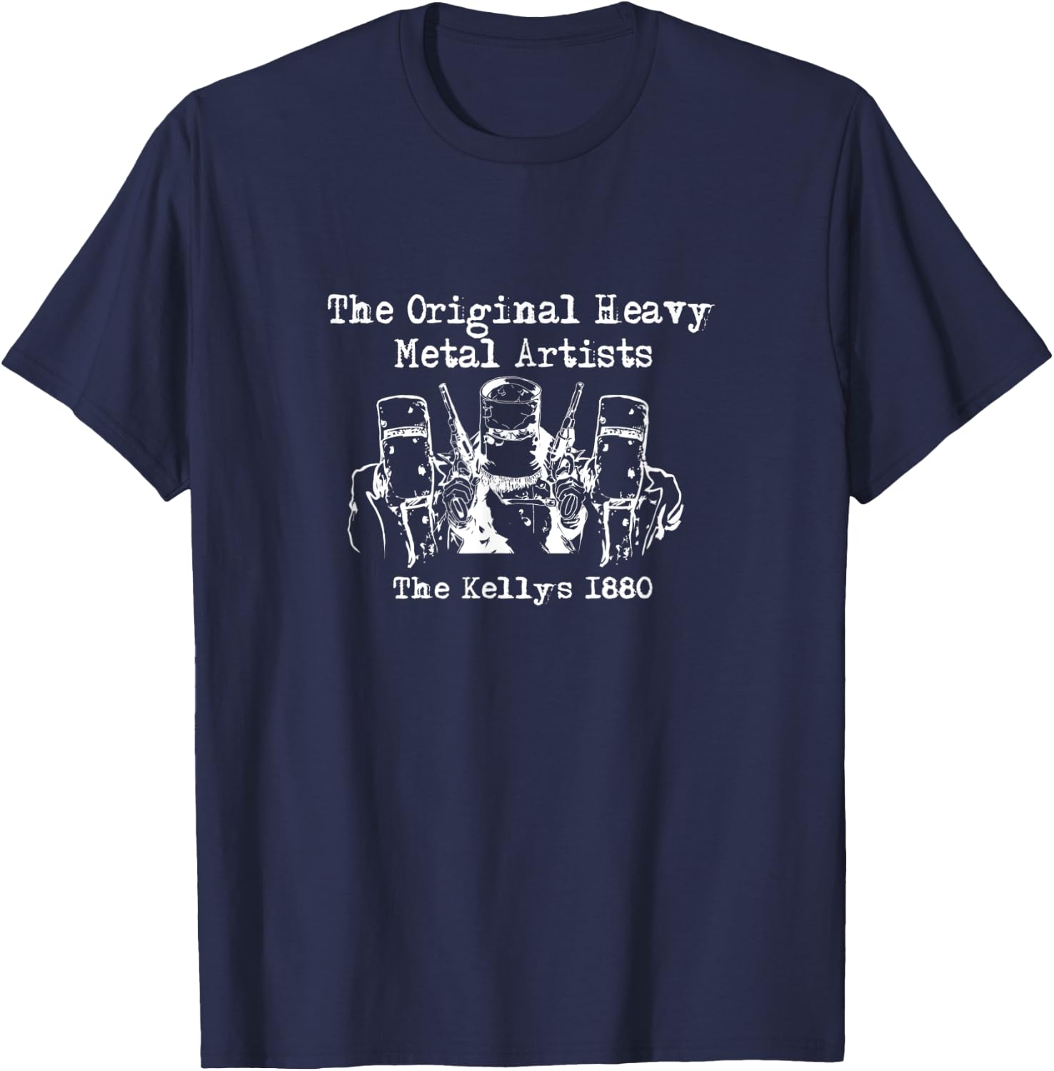 Ned Kelly Original Heavy Metal Artists T-Shirt - T-Shirt | Navy