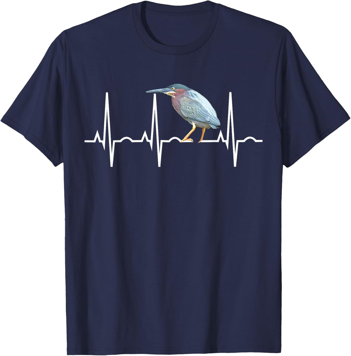 Green Heron Shirt - Green Heron Birder Gift T-Shirt - T-Shirt | Navy