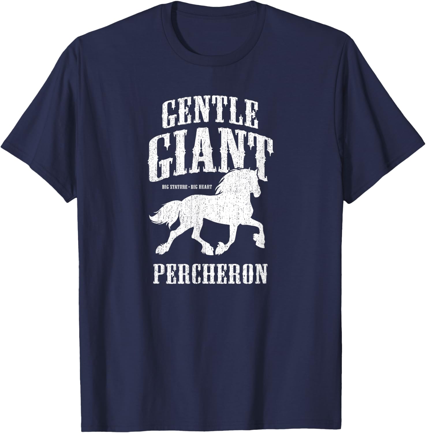 Gentle Giant - Percheron Draft Horse T-Shirt - T-Shirt | Navy