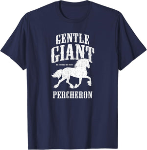 Gentle Giant - Percheron Draft Horse T-Shirt - T-Shirt | Navy