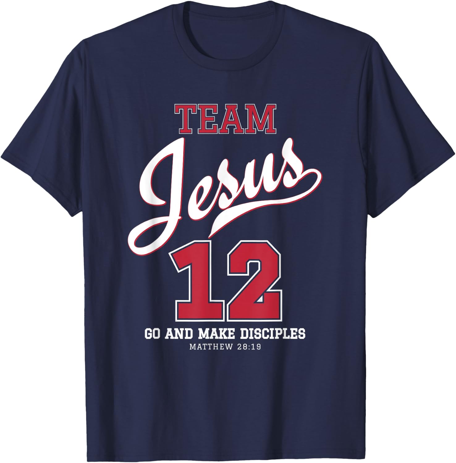 Jesus and Baseball Team Jesus Christian shirts T-Shirt - T-Shirt | Navy