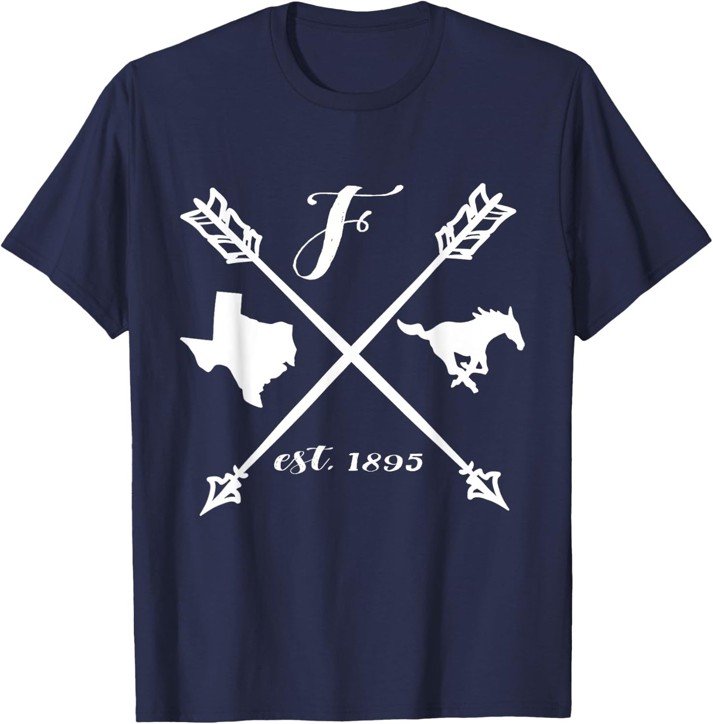 Friendswood Mustangs Arrows Texas T-Shirt - T-Shirt | Navy