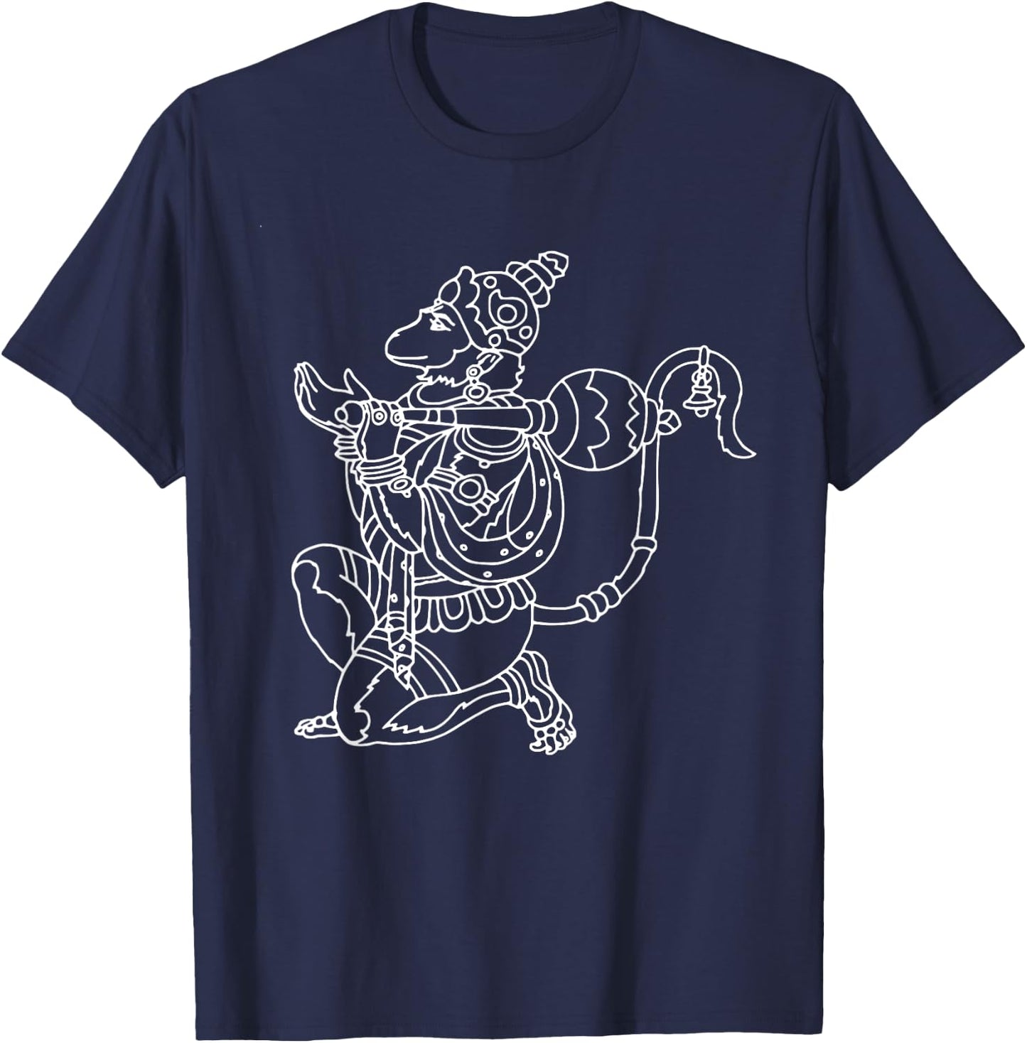 Hanuman Hindu God Hinduism Monkey Ramayana T-Shirt - T-Shirt | Navy