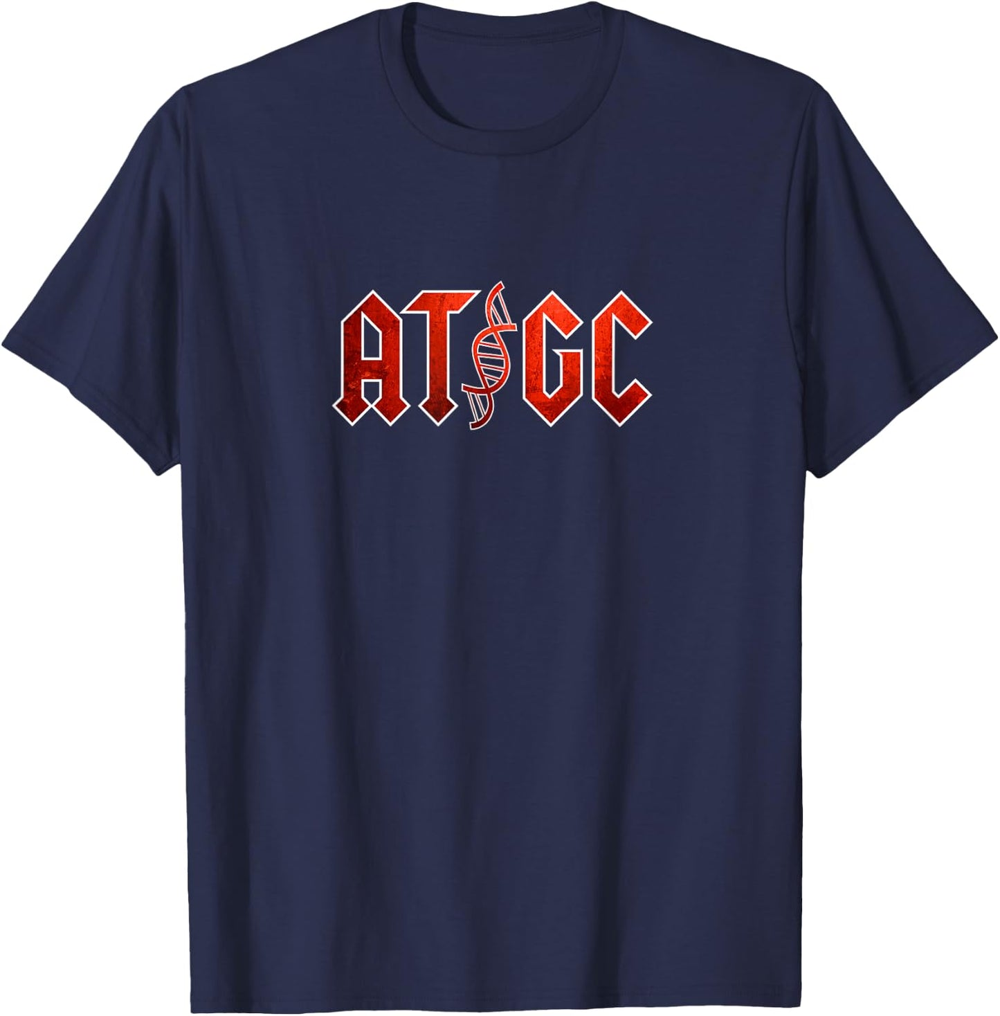 Funny Science Teacher Gift DNA ATGC T Shirt Women Girls Kids T-Shirt - T-Shirt | Navy