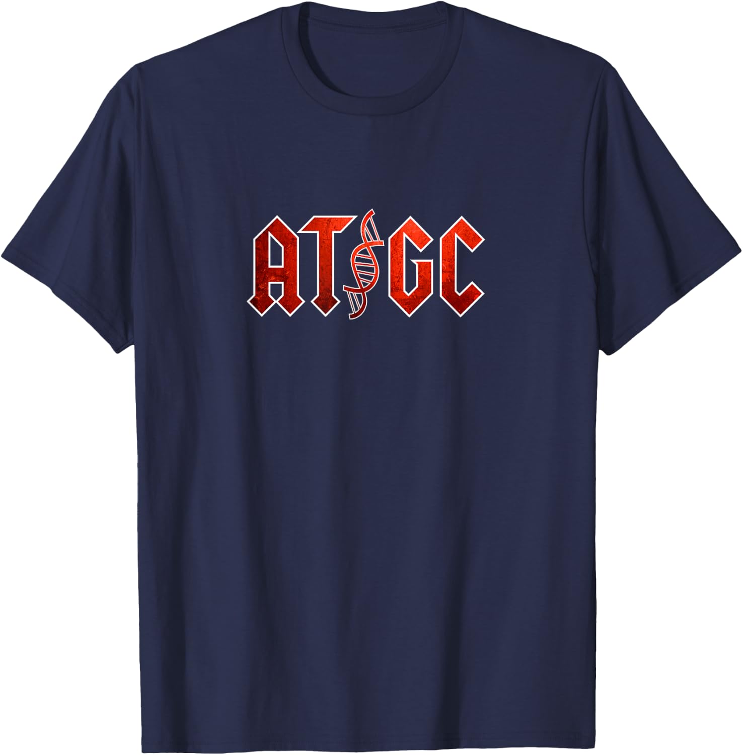 Funny Science Teacher Gift DNA ATGC T Shirt Women Girls Kids T-Shirt - T-Shirt | Navy