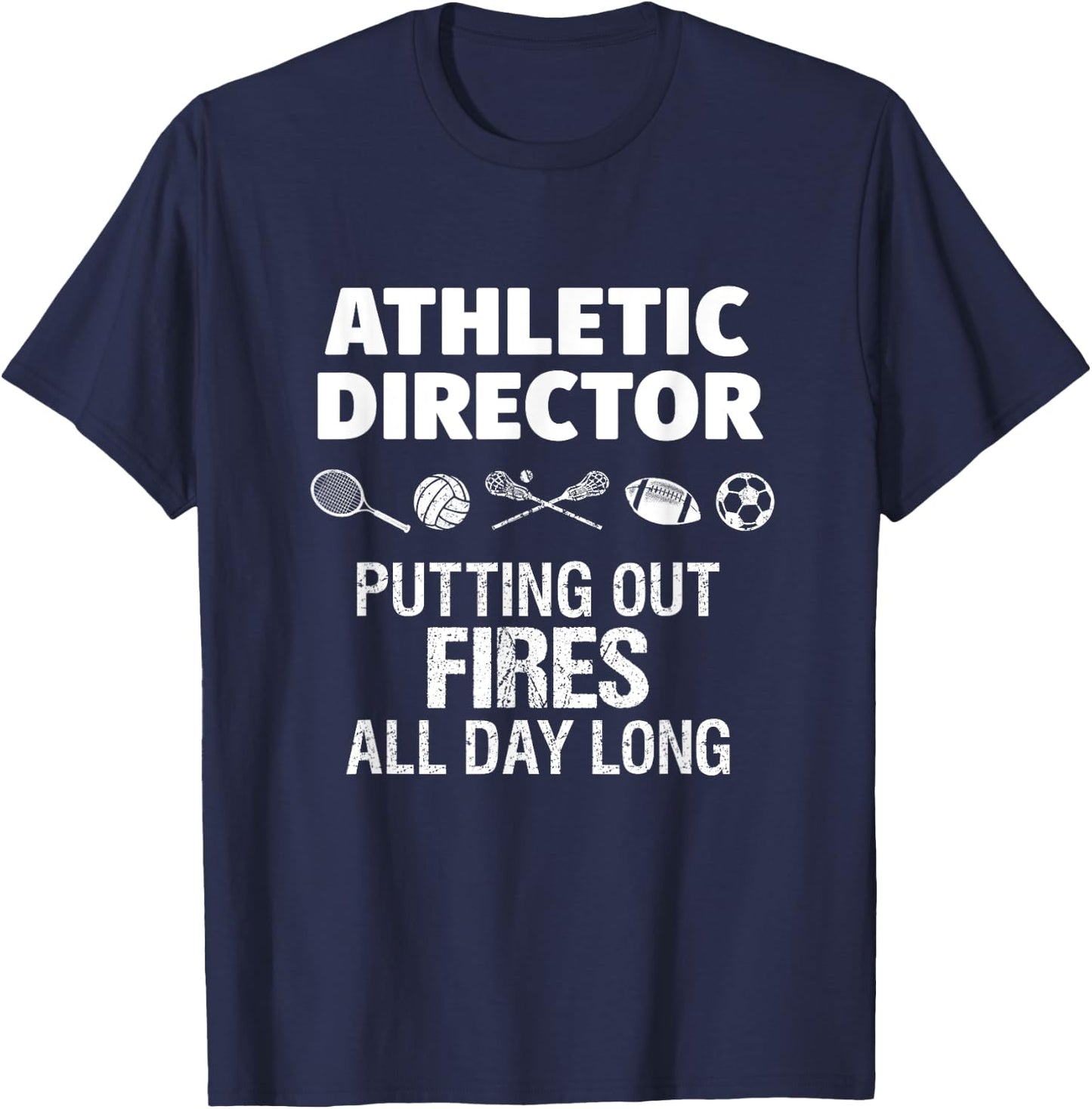School Athletic Director Funny Sports Coach Gift T-Shirt - T-Shirt | Navy