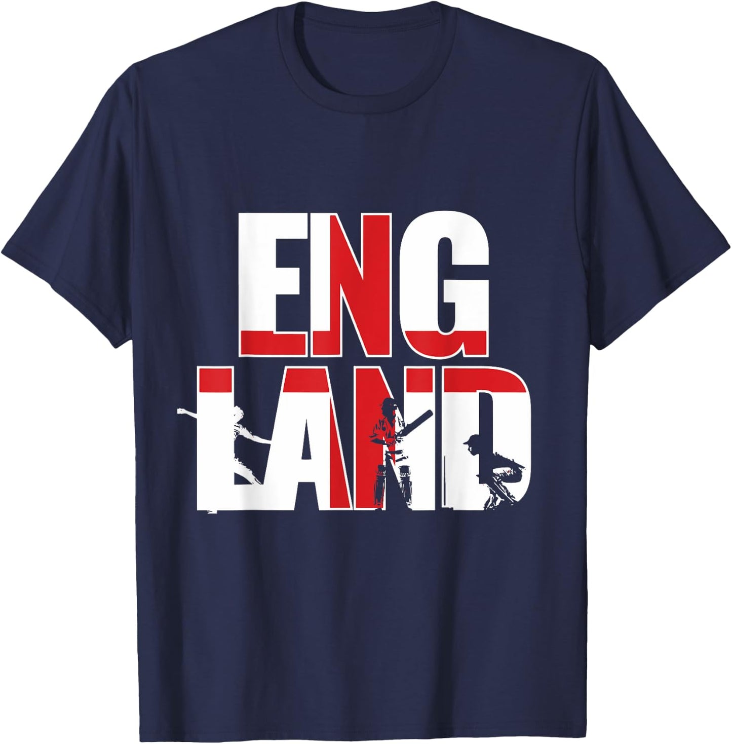 England Cricket : English 2019 National Fans Jersey T-Shirt - T-Shirt | Navy