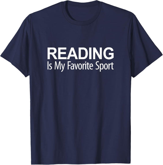 Reading Is My Favorite Sport T-Shirt - T-Shirt | Navy