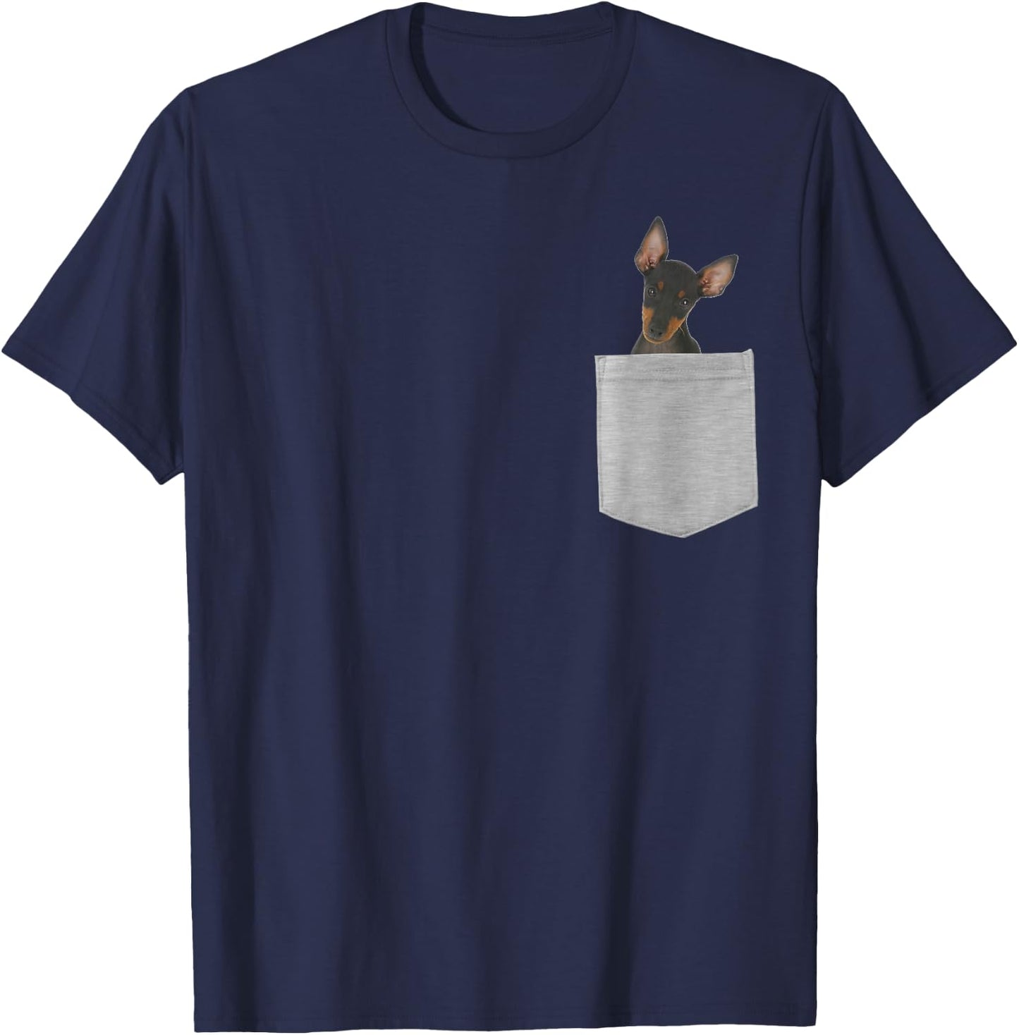 Dog in Your Pocket Manchester Terrier T-Shirt - T-Shirt | Navy