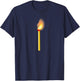 Struck match burning fire T-Shirt - T-Shirt | Navy