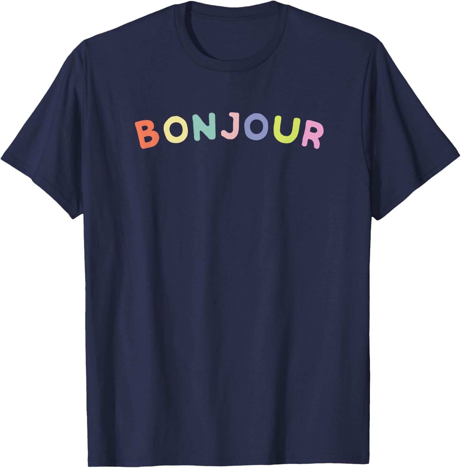 French Bonjour Gift , souvenir , women, kids T-Shirt - T-Shirt | Navy