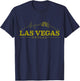 Las Vegas Skyline - Vintage Nevada Souvenir Gift T-Shirt - T-Shirt | Navy