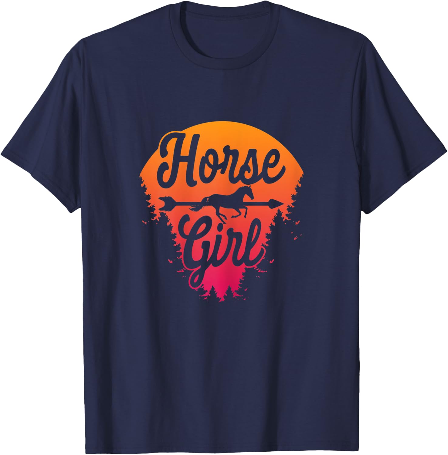 Cute horse shirt for teen girls T-Shirt - T-Shirt | Navy