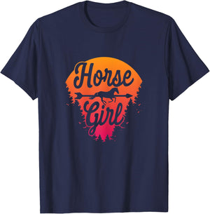 Cute horse shirt for teen girls T-Shirt - T-Shirt | Navy
