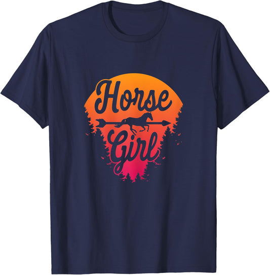 Cute horse shirt for teen girls T-Shirt - T-Shirt | Navy